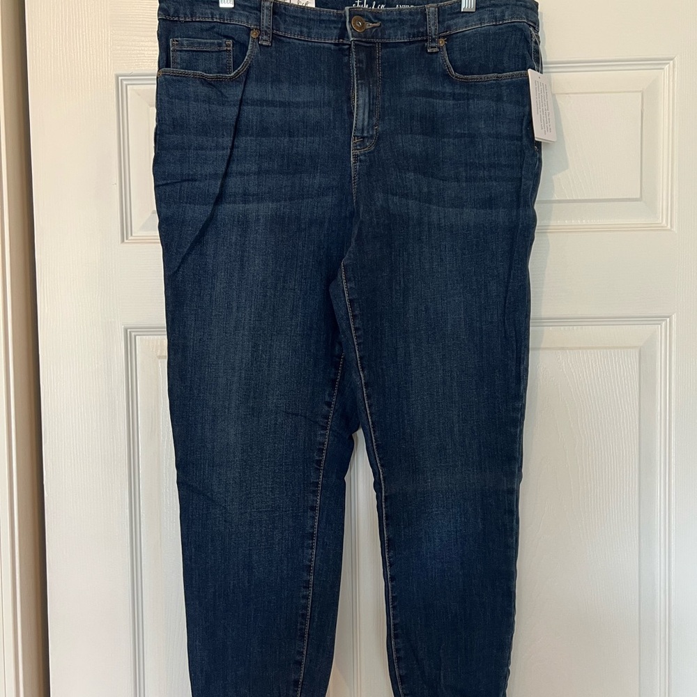 NWT Style & Co. Blue Mid Rise Ankle Pant
